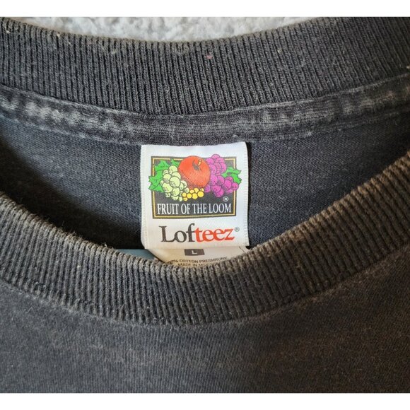 VTG 90s Steak N' Shake Fast Food Burgers Hotrod Promo Black T Shirt Size Large - Picture 4 of 16